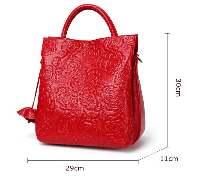 Women Cowhide Fashion Genuine Leather Bag