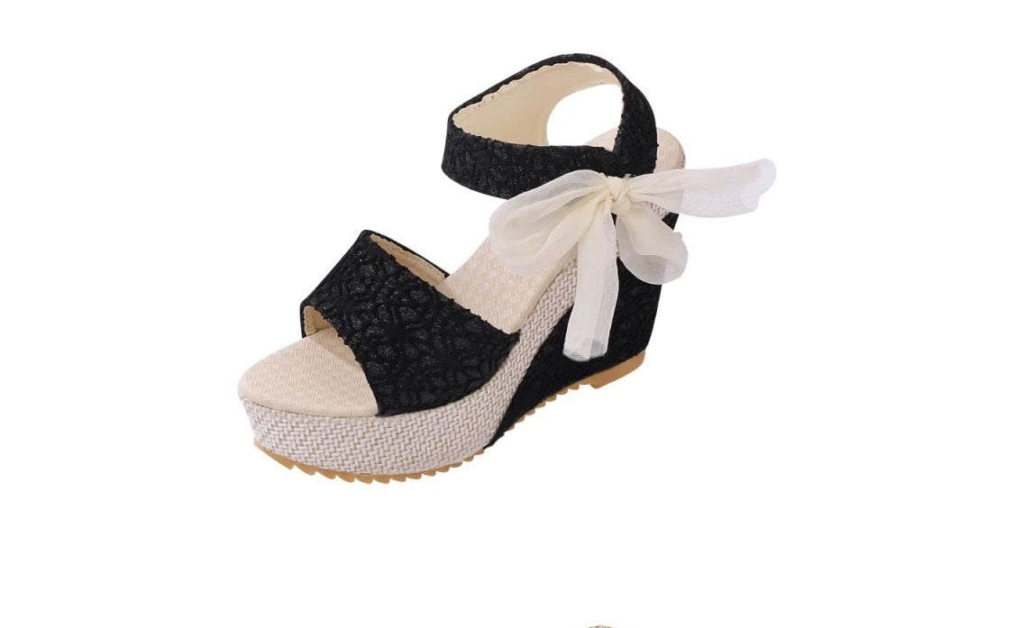 Manufacturers selling 2021 spring and summer new explosion network bookeen sexy mouth shoes wedge sandals black women's sandals