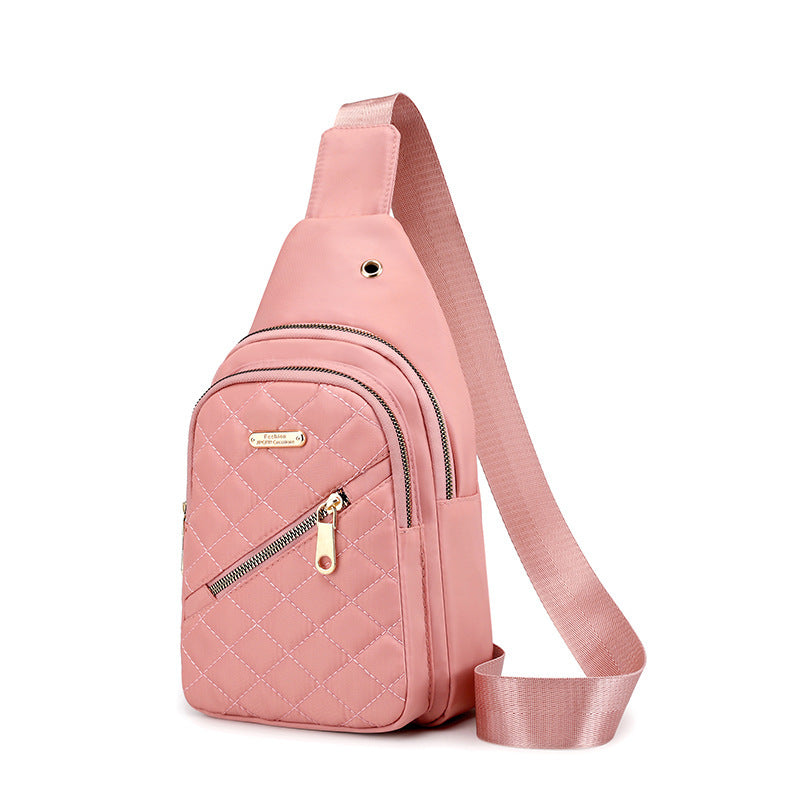 Fashion Nylon Cloth Messenger Women Backpack Small One Shoulder Chest Bag