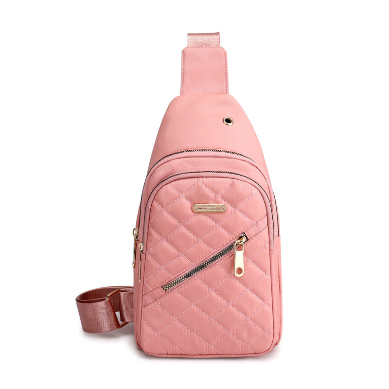 Fashion Nylon Cloth Messenger Women Backpack Small One Shoulder Chest Bag